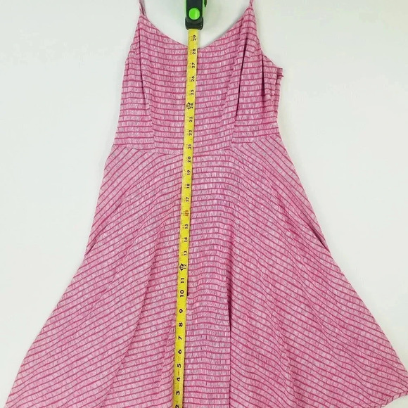 Old Navy Small Women's The Cami Dress Spaghetti String Side Zip Pink White Strip - Picture 4 of 8